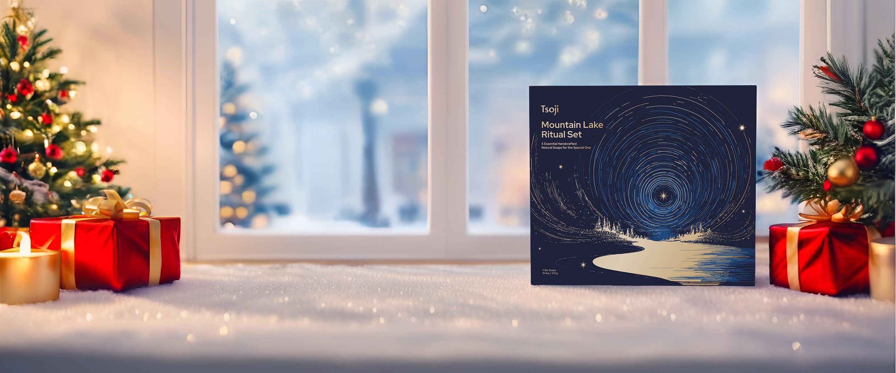 Tsoji Holiday Gift Box - 5 handmade all natural bar soap set
